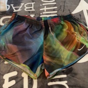 Nike Dry Fit rainbow running shorts. M.